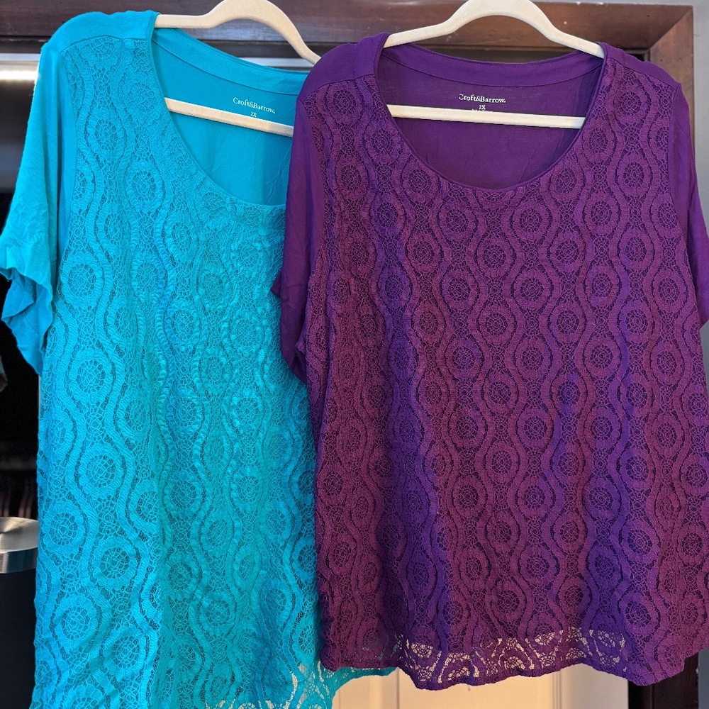 2 Croft and Barrow 2XL Shirts